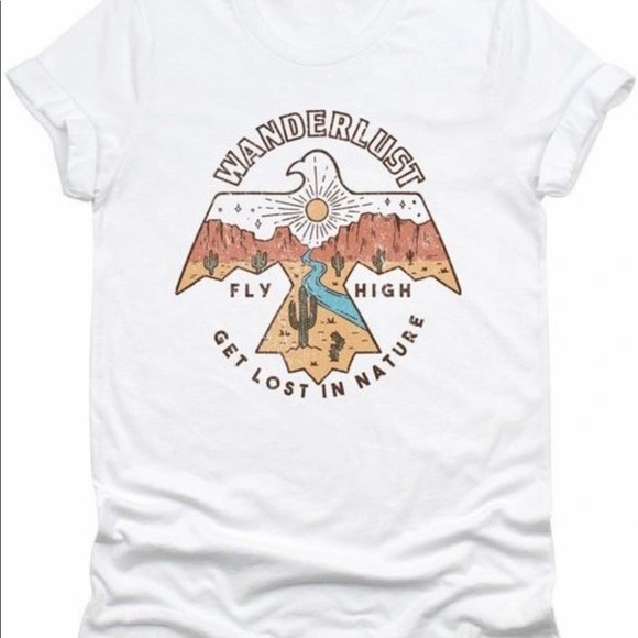 New! Clearance 🔥 Wanderlust Graphic Soft Tee high Quality Premium - Picture 3 of 5
